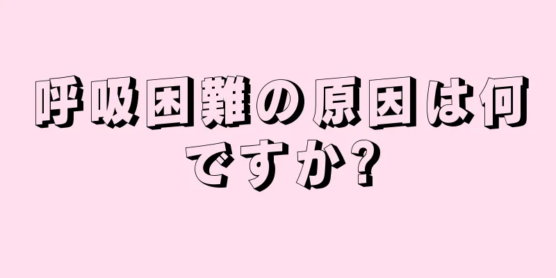 呼吸困難の原因は何ですか?