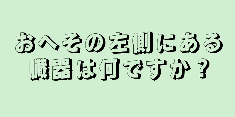 おへその左側にある臓器は何ですか？