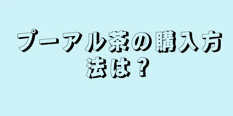 プーアル茶の購入方法は？