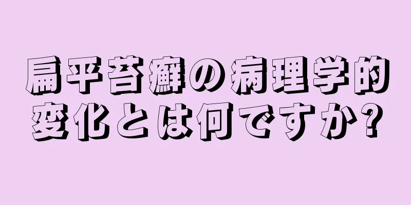 扁平苔癬の病理学的変化とは何ですか?