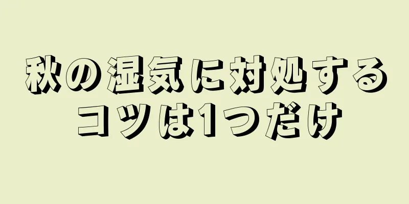 秋の湿気に対処するコツは1つだけ