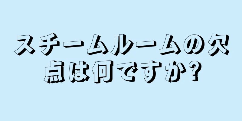 スチームルームの欠点は何ですか?