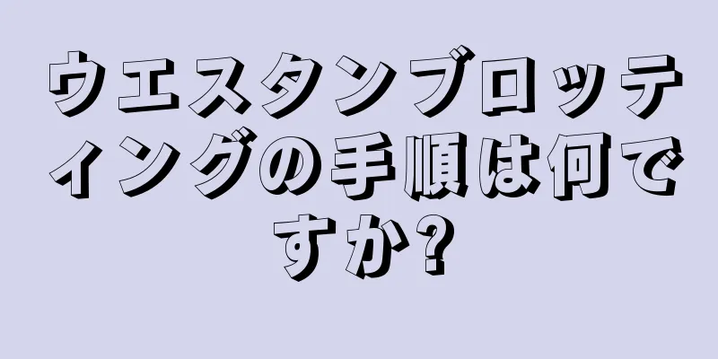 ウエスタンブロッティングの手順は何ですか?