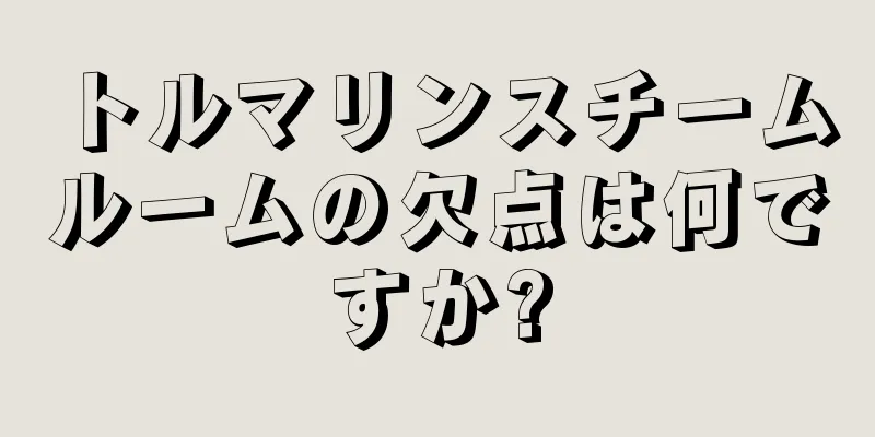 トルマリンスチームルームの欠点は何ですか?