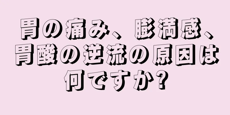 胃の痛み、膨満感、胃酸の逆流の原因は何ですか?