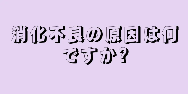 消化不良の原因は何ですか?