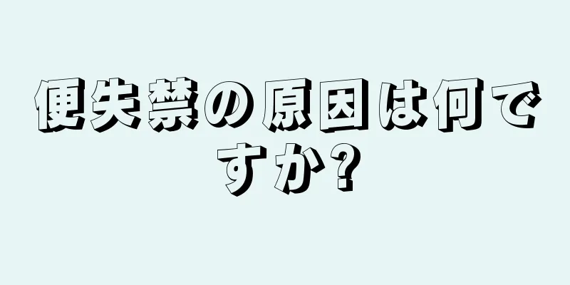 便失禁の原因は何ですか?