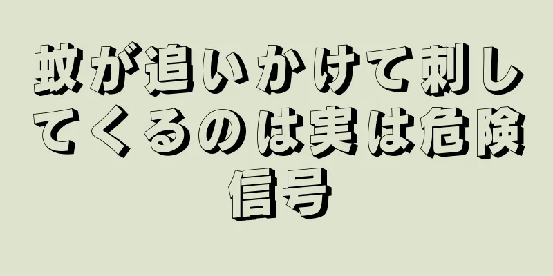 蚊が追いかけて刺してくるのは実は危険信号