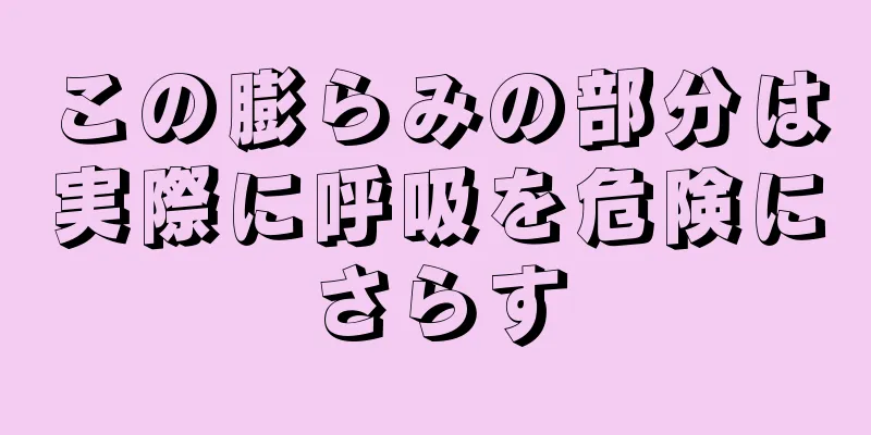 この膨らみの部分は実際に呼吸を危険にさらす