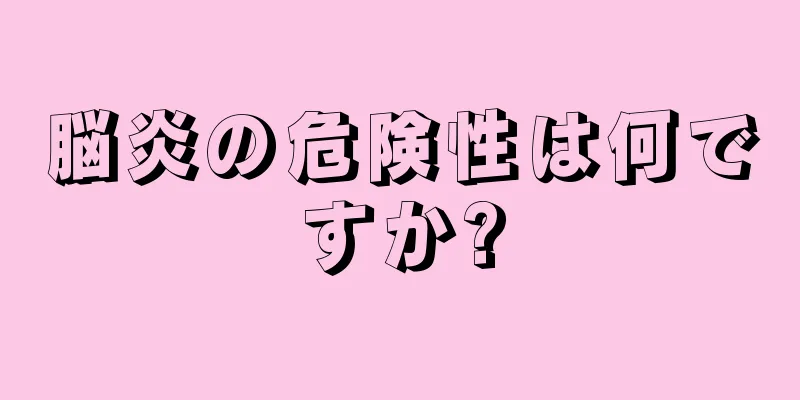 脳炎の危険性は何ですか?