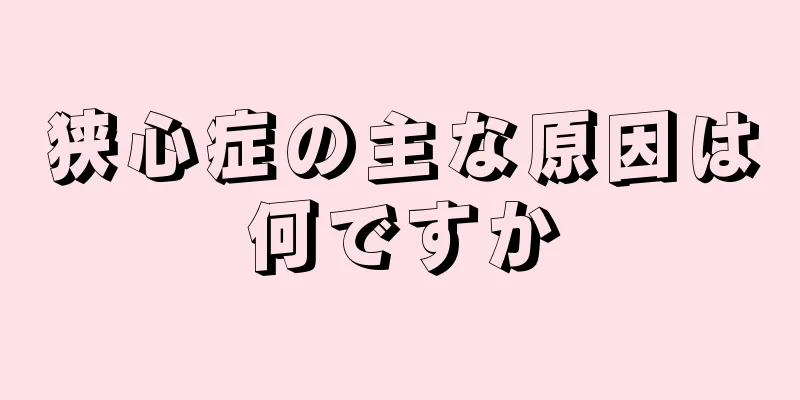 狭心症の主な原因は何ですか