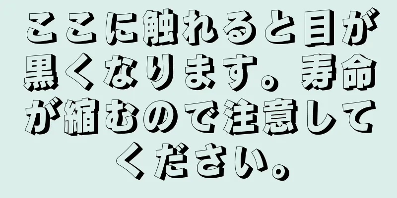 ここに触れると目が黒くなります。寿命が縮むので注意してください。