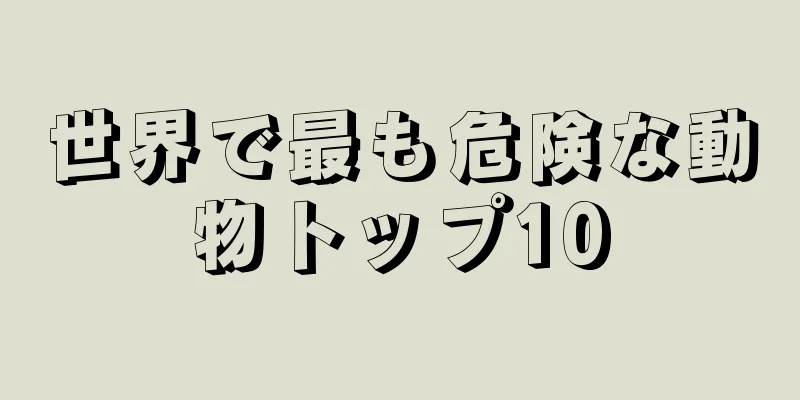 世界で最も危険な動物トップ10