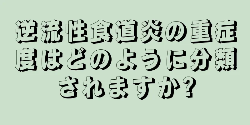 逆流性食道炎の重症度はどのように分類されますか?