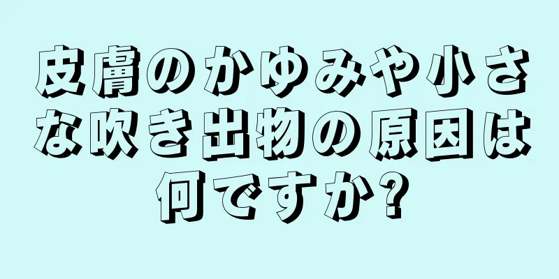 皮膚のかゆみや小さな吹き出物の原因は何ですか?