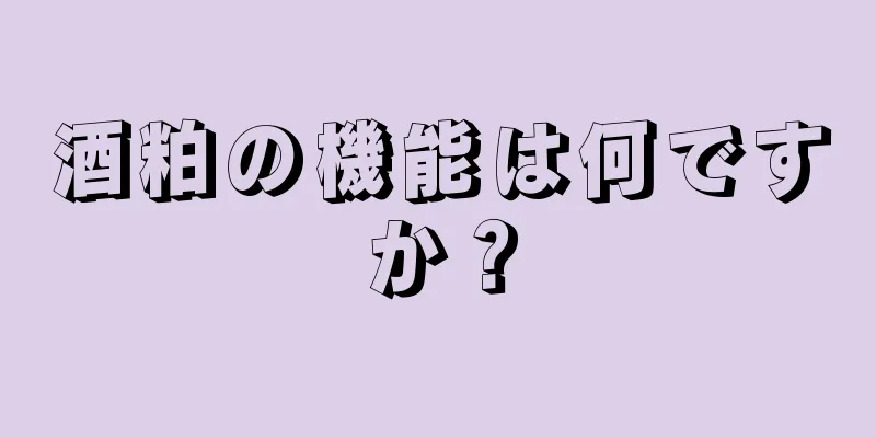 酒粕の機能は何ですか？