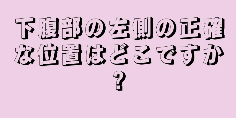 下腹部の左側の正確な位置はどこですか?