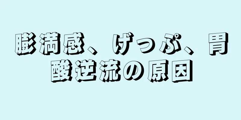 膨満感、げっぷ、胃酸逆流の原因