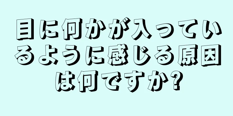 目に何かが入っているように感じる原因は何ですか?