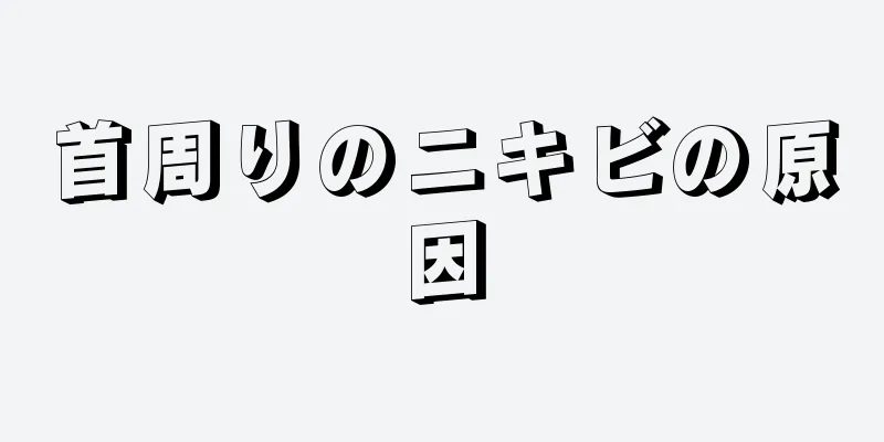 首周りのニキビの原因