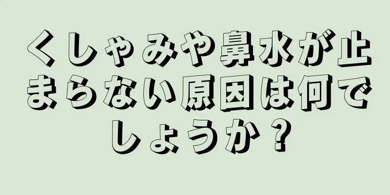 くしゃみや鼻水が止まらない原因は何でしょうか？