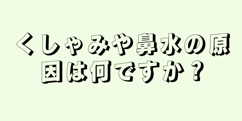 くしゃみや鼻水の原因は何ですか？