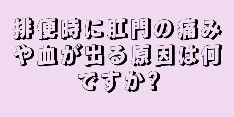 排便時に肛門の痛みや血が出る原因は何ですか?