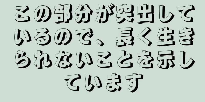 この部分が突出しているので、長く生きられないことを示しています