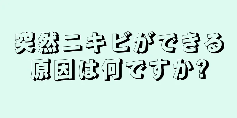 突然ニキビができる原因は何ですか?