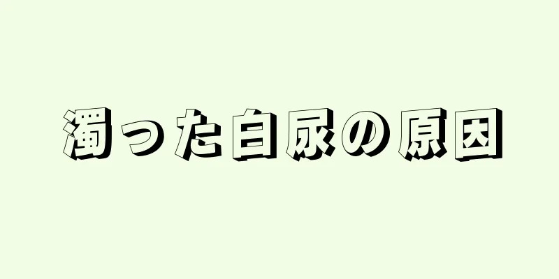 濁った白尿の原因