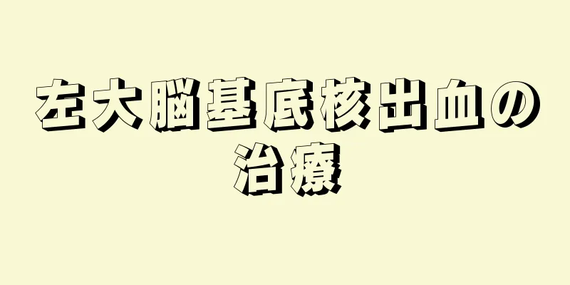 左大脳基底核出血の治療