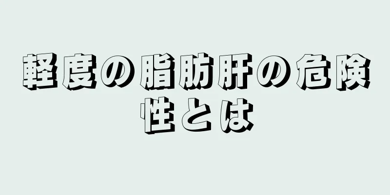 軽度の脂肪肝の危険性とは