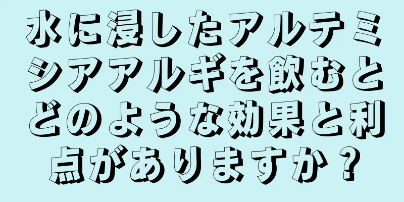 水に浸したアルテミシアアルギを飲むとどのような効果と利点がありますか？