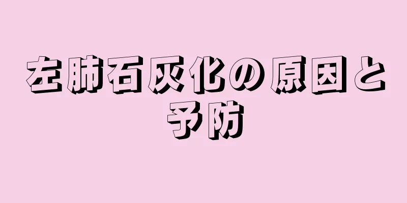 左肺石灰化の原因と予防