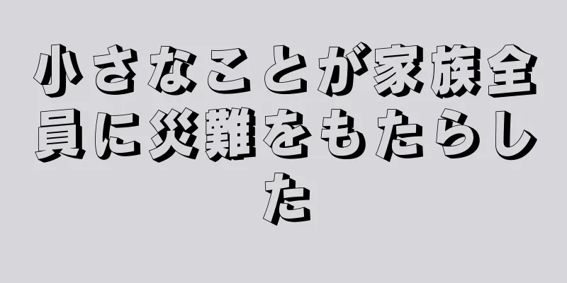 小さなことが家族全員に災難をもたらした