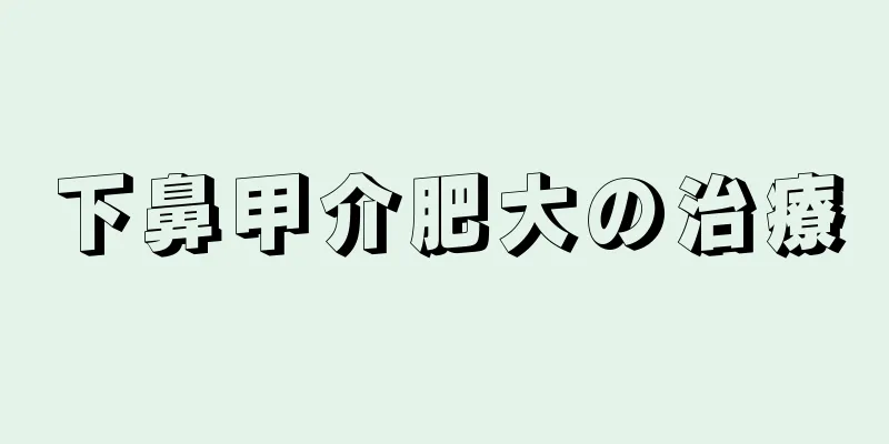 下鼻甲介肥大の治療