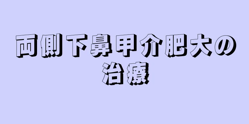 両側下鼻甲介肥大の治療