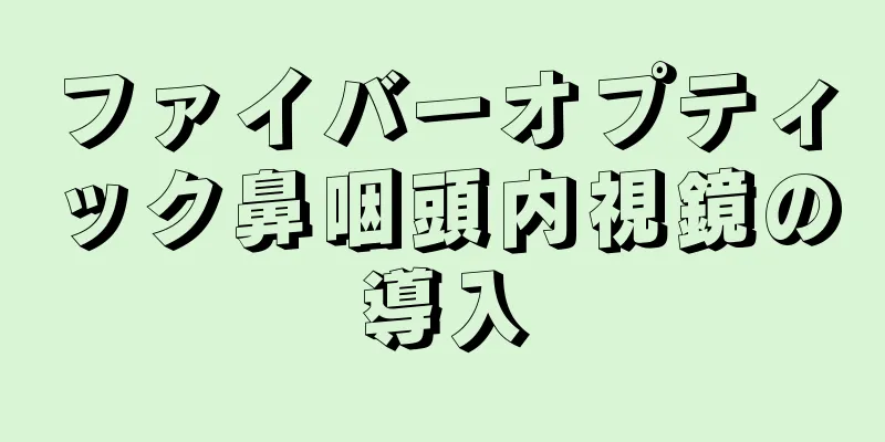 ファイバーオプティック鼻咽頭内視鏡の導入