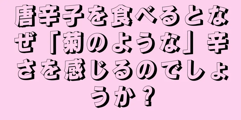 唐辛子を食べるとなぜ「菊のような」辛さを感じるのでしょうか？