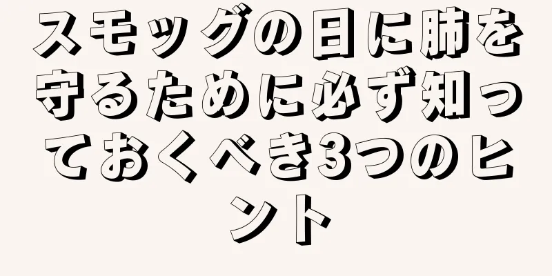 スモッグの日に肺を守るために必ず知っておくべき3つのヒント