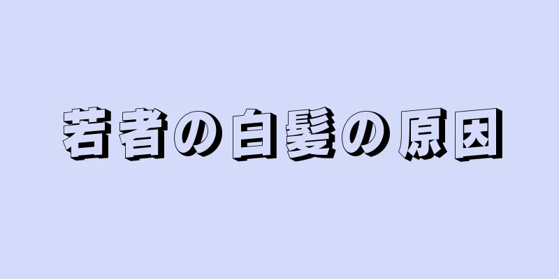 若者の白髪の原因