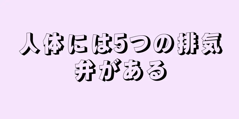 人体には5つの排気弁がある