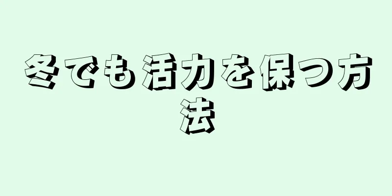 冬でも活力を保つ方法