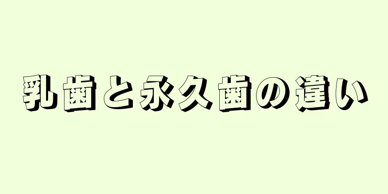 乳歯と永久歯の違い