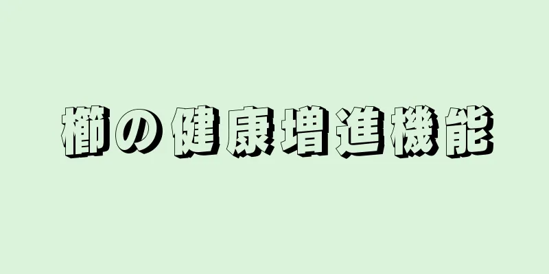 櫛の健康増進機能