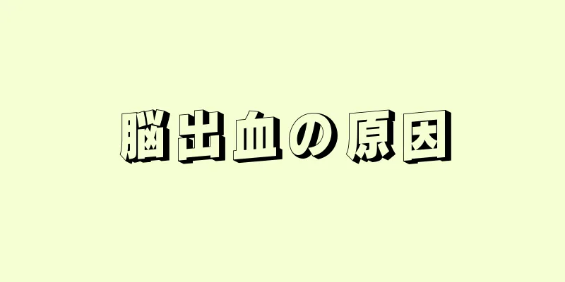 脳出血の原因