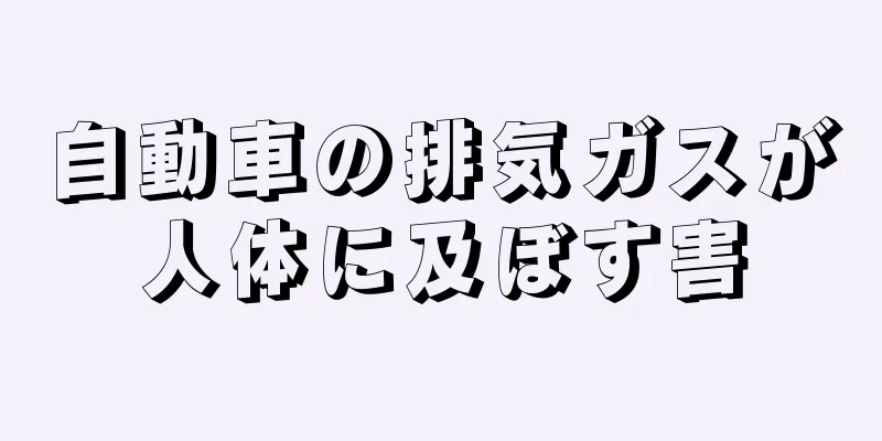 自動車の排気ガスが人体に及ぼす害