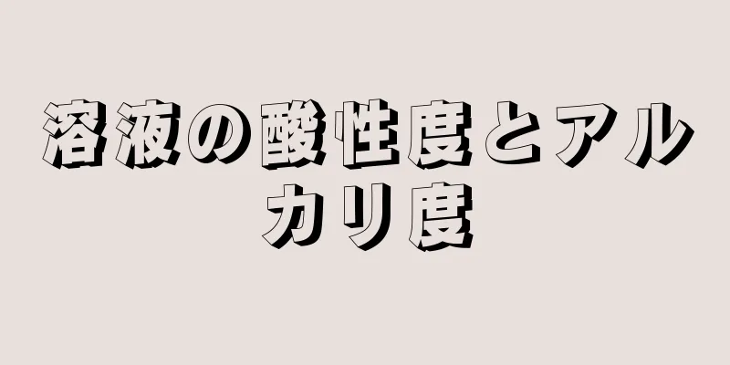 溶液の酸性度とアルカリ度