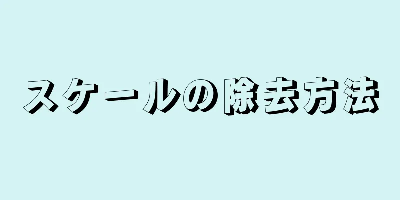 スケールの除去方法