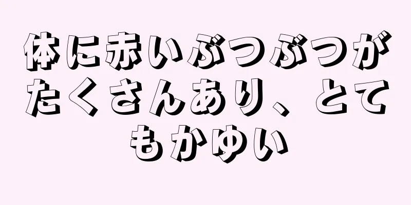 体に赤いぶつぶつがたくさんあり、とてもかゆい